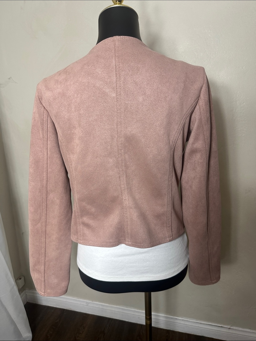 Haute Monde Dusty Pink Moto Jacket - Picture 4 of 4